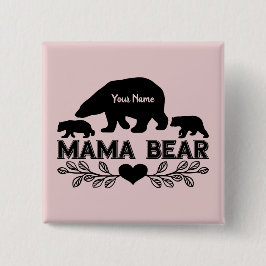  Beer Mam Cubs Silhouette Vierkante Button 5,1 Cm