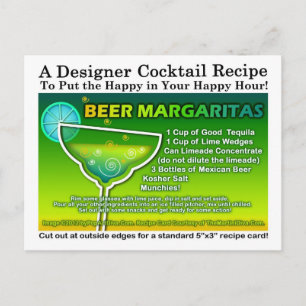 Beer Margarita Recipe Briefkaart