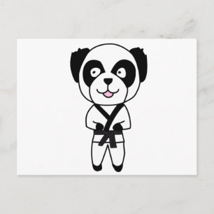 Beer Martial Arts Panda Briefkaart