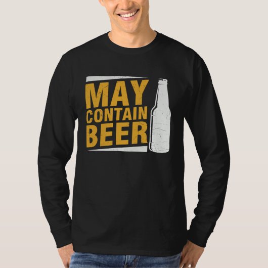 Beer  May Contain Beer T-shirt (Voorkant)