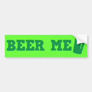 BEER ME groen ontwerp voor St Patricks day Bumpersticker