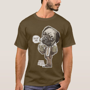 Beer me Pug van Mudge Studios T-shirt