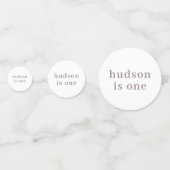 Beer met 3 bruine ballonnen confetti (Achterkanten)