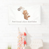 Beer met 3 bruine ballonnen spandoek (Insitu)