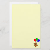 Beer met ballonnen cartoon briefpapier (Voorkant / Achterkant)