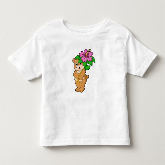 Beer met Bloedvat Hibiscus Kinder Shirts (Voorkant)