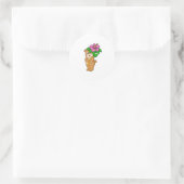 Beer met Bloedvat Hibiscus Ronde Sticker (Tas)