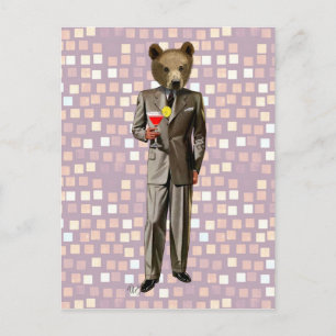 Beer met cocktail briefkaart