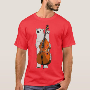 Beer met dubbele Bass Polar T-shirt