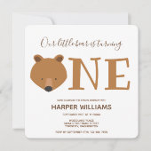 Beer met één proefdier van één geboorte kaart (Voorkant)