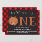 Beer met één rode buffel als eerste geboorte kaart (Voorkant / Achterkant)