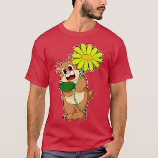 Beer met gele ventilator t-shirt
