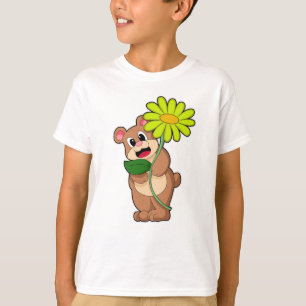 Beer met gele ventilator t-shirt