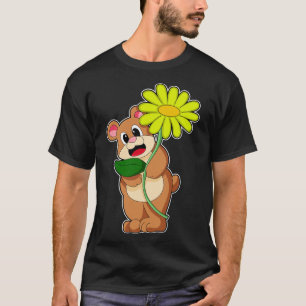 Beer met gele ventilator t-shirt