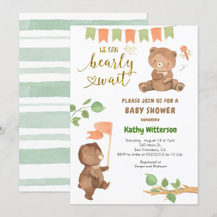 Beer met het Baby shower van Eucalyptus Kaart