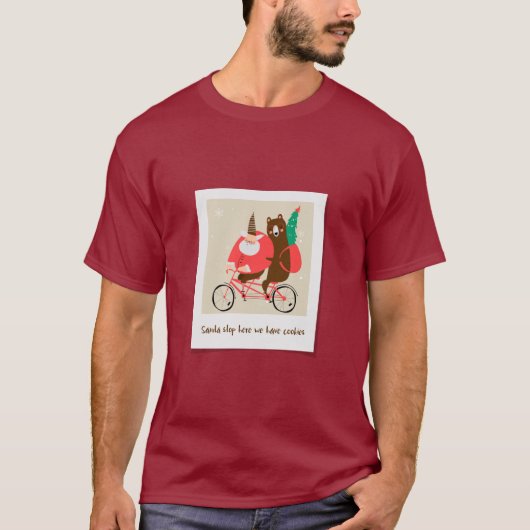 Beer met kerstkerstkerstkerststaarten t-shirt (Voorkant)