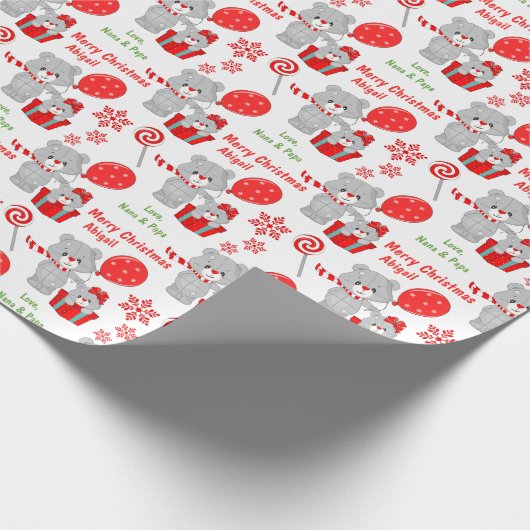 Beer met kerstmis Kinder Cadeaupapier (Hoek)