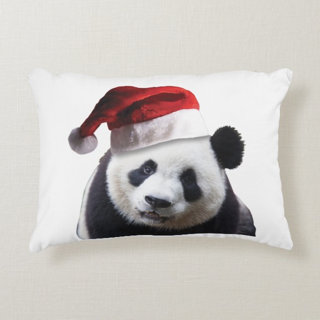 Beer met kerstpanda accent kussen (Voorkant)