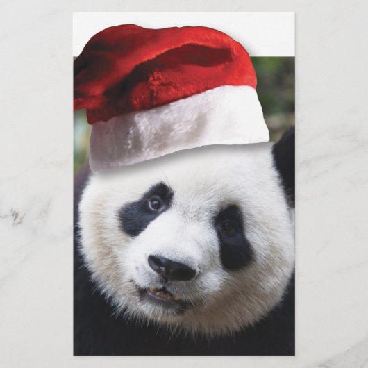 Beer met kerstpanda briefpapier (Voorkant)