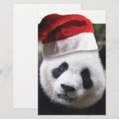 Beer met kerstpanda briefpapier (Voorkant / Achterkant)