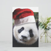 Beer met kerstpanda briefpapier (Staand voorkant)