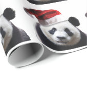 Beer met kerstpanda cadeaupapier (Rol Hoek)