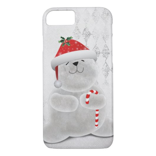 Beer met kerstpolen Case-Mate iPhone case (Achterkant)