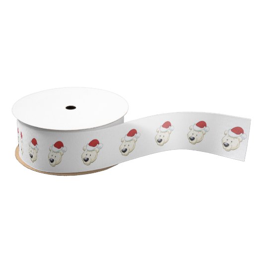 Beer met kerstpolen grosgrain lint (Spoel)
