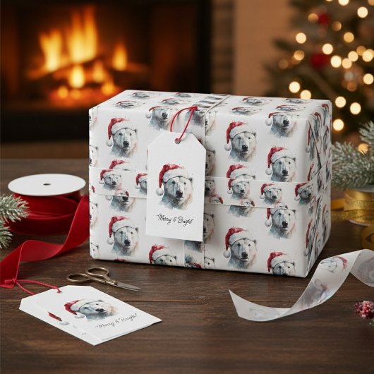 Beer met kerstpolen lint