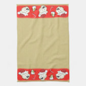 Beer met kerstpols theedoek (Verticaal)