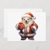 Beer met kerststaarten briefkaart (Voorkant / Achterkant)