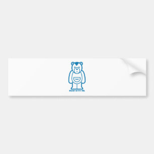 Beer met mij (blauw) bumpersticker