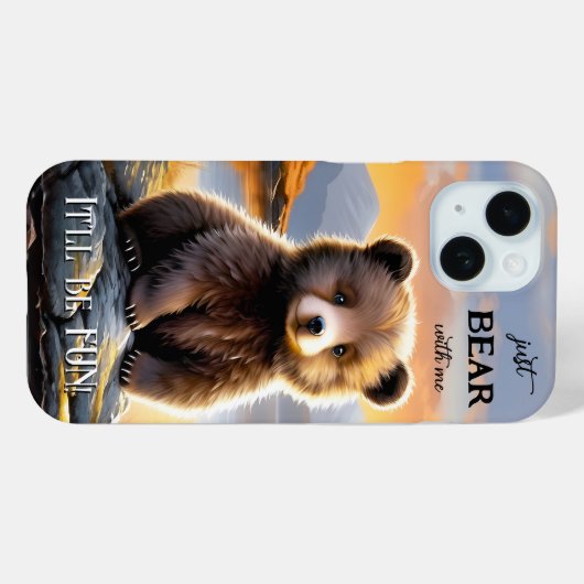 Beer met mij Schattige Beer Cub Case-Mate iPhone Case (Achterkant (horizontaal))
