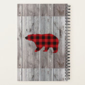 beer met rode buffels voor geblazen kerstmis planner (Achterkant)