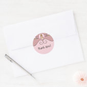 Beer met roze cupcake roze wafel kegel Sticker (Envelop)