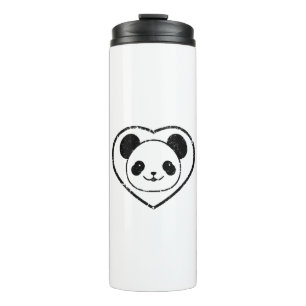 Beer met rubberstop en hart thermosbeker