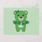 Beer met shamrocken: verkuildieren voor Briefkaart (Voorkant)