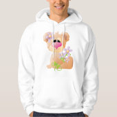 Beer met zonneschijnbloemen hoodie (Voorkant)