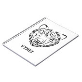 Beer met zwarte en witte tribale notitieboek (Linkerzijde)