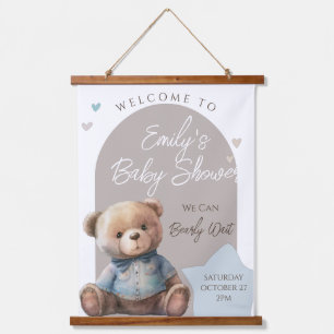 Beer Modern Boho Beige Baby shower Hangend Wandkleed