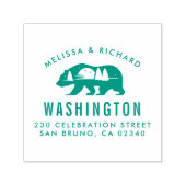 Beer Mountain Silhouet Rustieke naam Retouradres Zelfinktende Stempel (Design)