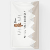 Beer Mountains First Birthday Spandoek (Verticaal)