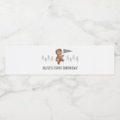 Beer Mountains First Birthday Waterfles Etiket (Enkel label)