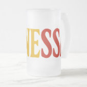 Beer mug in frosted glass (Devant droit)