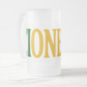 Beer mug in frosted glass (Devant gauche)