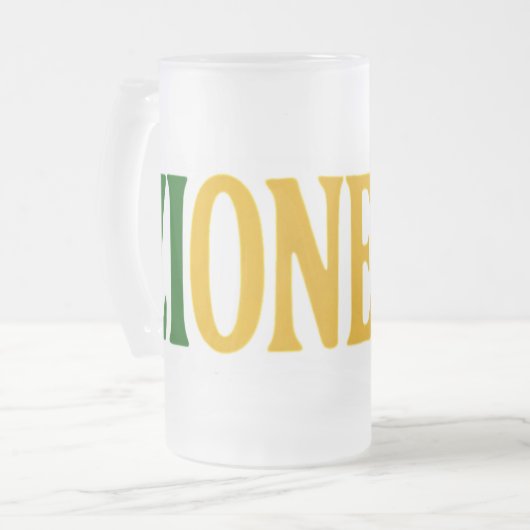 Beer mug in frosted glass (Devant gauche)