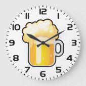 Beer Mug with Frothy Foam Grote Klok (Voorkant)
