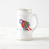 Beer Mugs : Bald Eagle avec le drapeau américain (Devant droit)