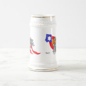 Beer Mugs : Bald Eagle avec le drapeau américain (Centre)