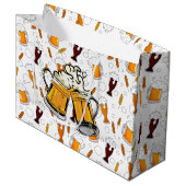 Beer Mugs Gift Bag Groot Cadeauzakje (Voorkant Gekanteld)